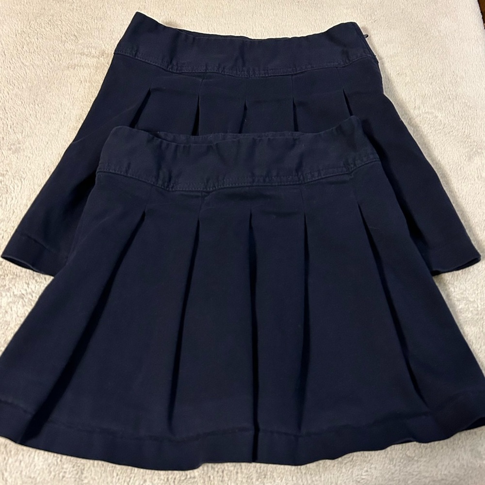 Lot of 2 The Children's Place Uniform Pleated Skorts